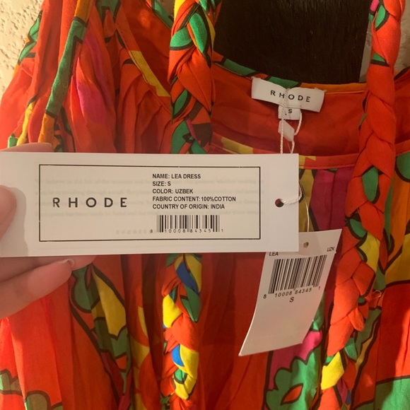 NWT rhode resort lea dress in uzbek size xs and S - Picture 16 of 16